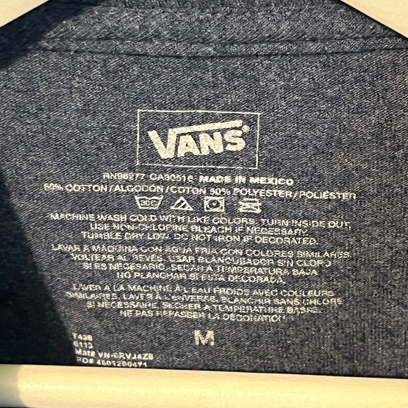 Vans blue heather beach tagless tee shirt size M - Picture 3 of 3